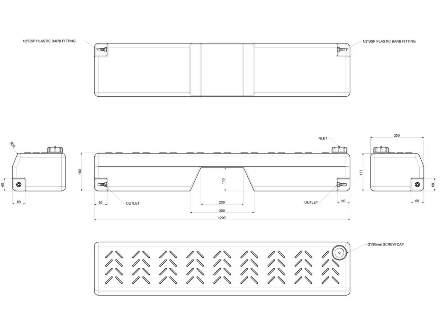 TANICA ACQUA FOOTWELL 40L | FRONT RUNNER