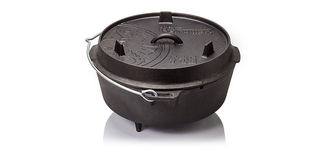 Pentola Con Piedini Set - Forno Olandese In Ghisa Con Carbonella Pentola Con Piedini Set - Forno Olandese In Ghisa Con Carbonella