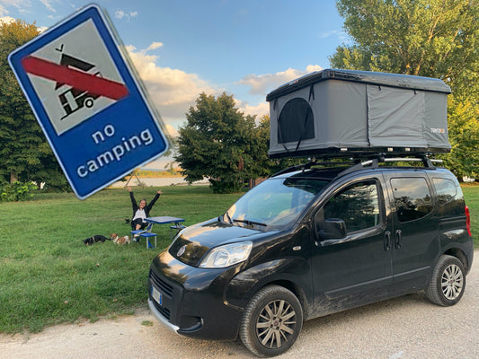 Sosta libera con la tenda da tetto auto. Dove fare sosta libera con camper