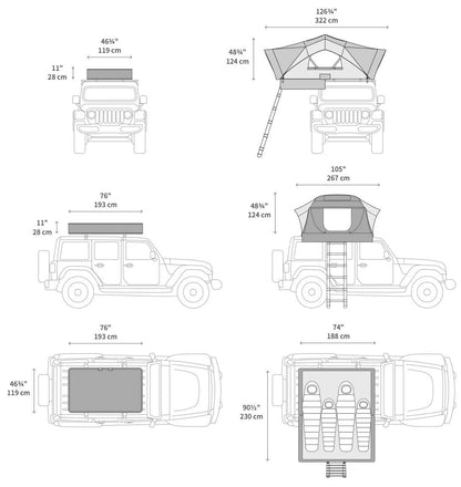 TENDA DA TETTO PER AUTO | IKAMPER X-COVER 3.0 LIGHT