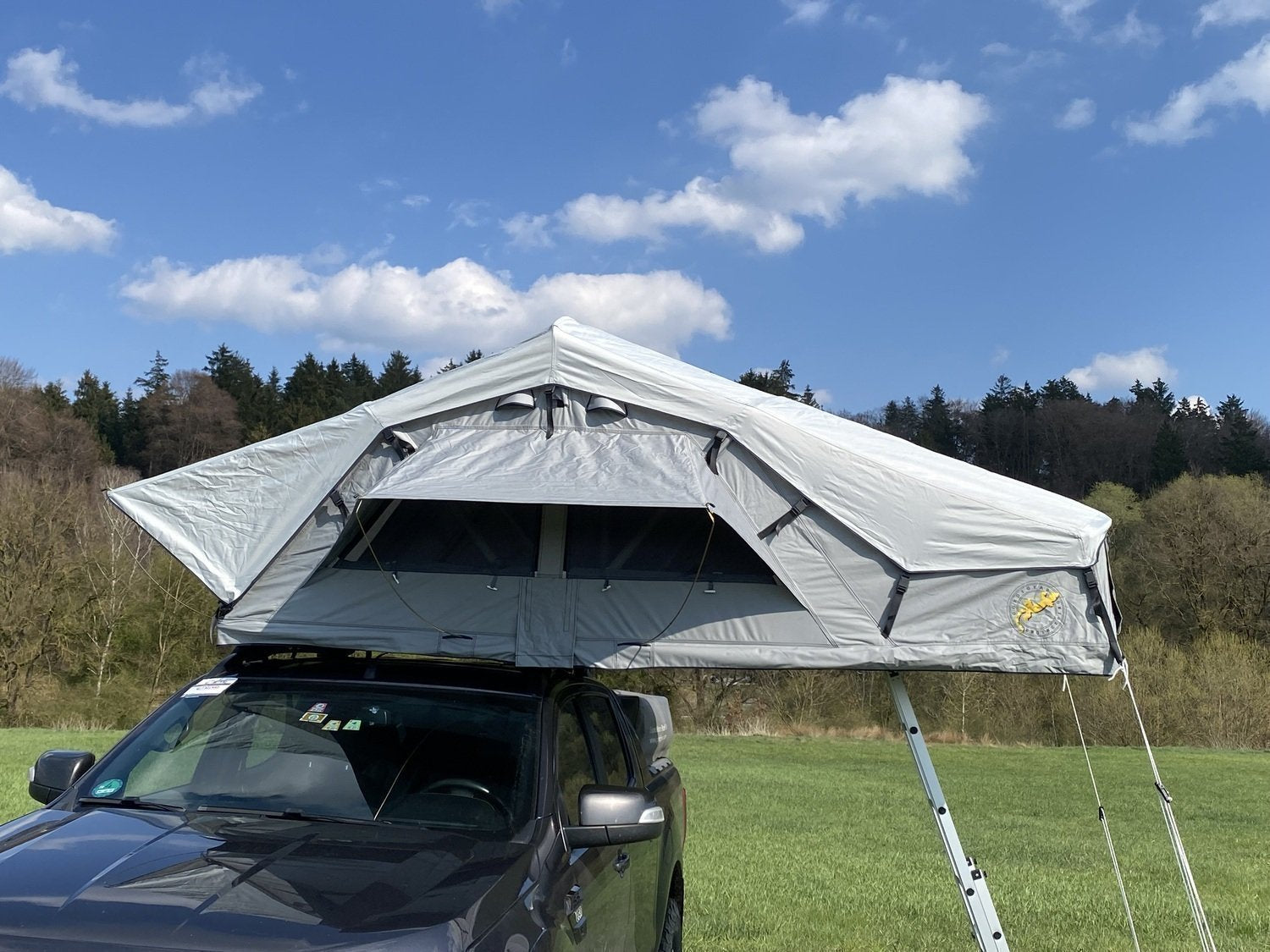 tenda da tetto auto tenda da tetto auto campeggio Tenda da tetto da  campeggio per auto, tenda lunga con tettuccio morbido, tenda da tetto in  alluminio per trekking all'aperto per camion SUV